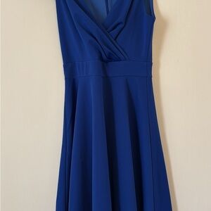 Elegant Blue Sleeveless Dress